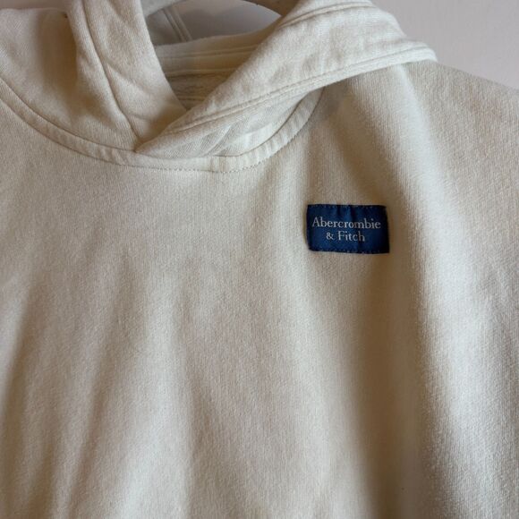 Abercrombie Kids White/Blue Long Sleeve Relaxed Fit Hoodie EUC size 7/8 - Picture 4 of 4